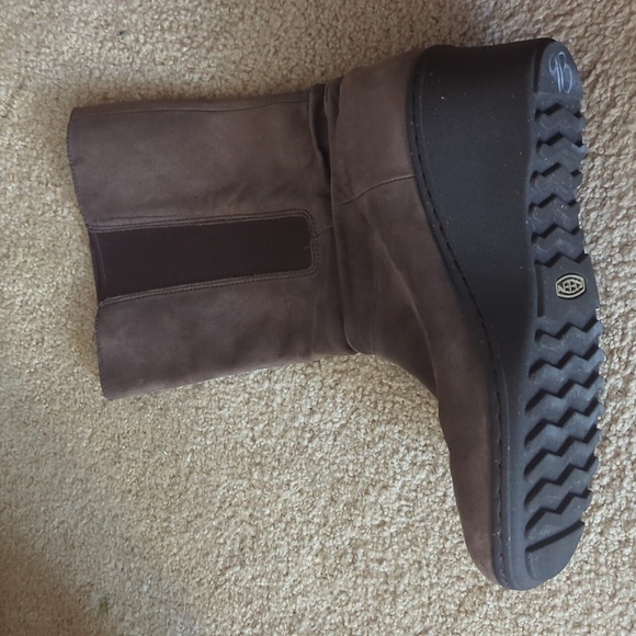 Keen Kate slouch boot wedge heel size 10 tan brown - Picture 10 of 12